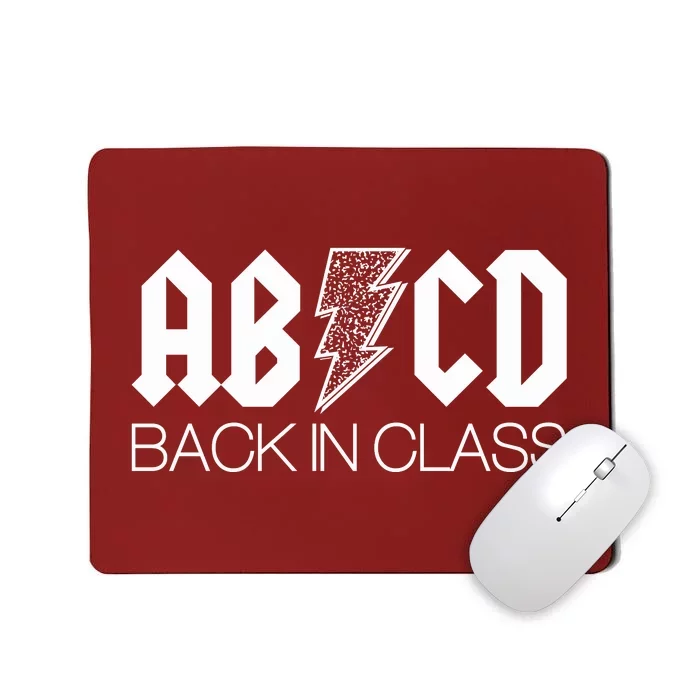 Funny Rocker ABCD Back In Class Back To School Mousepad