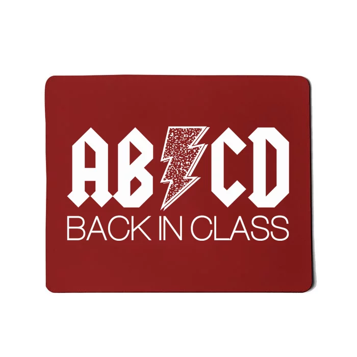 Funny Rocker ABCD Back In Class Back To School Mousepad