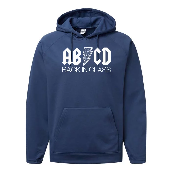 Funny Rocker ABCD Back In Class Back To School Performance Fleece Hoodie