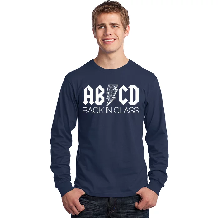 Funny Rocker ABCD Back In Class Back To School Long Sleeve Shirt