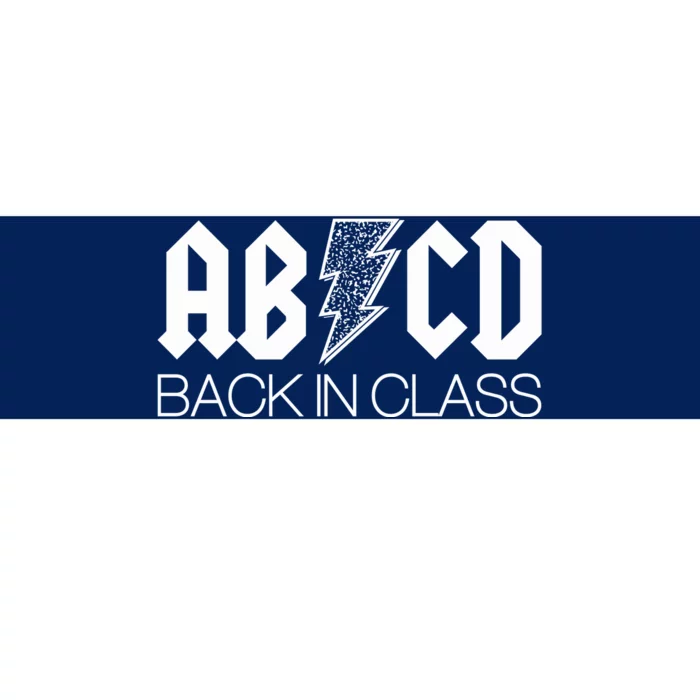 Funny Rocker ABCD Back In Class Back To School Bumper Sticker