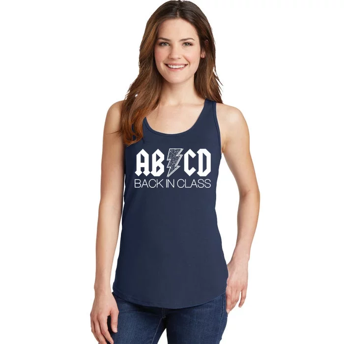 Funny Rocker ABCD Back In Class Back To School Ladies Essential Tank