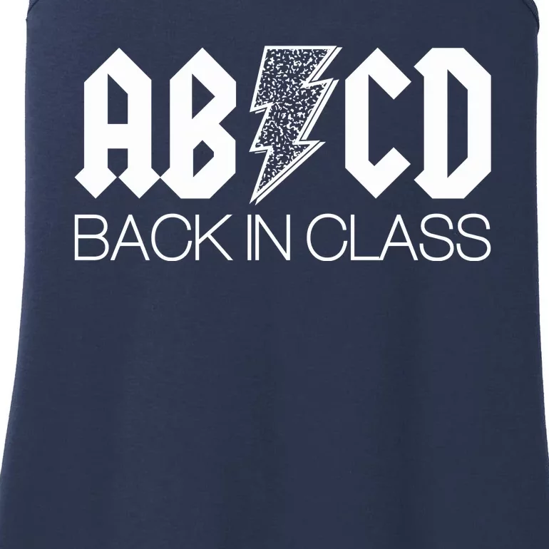 Funny Rocker ABCD Back In Class Back To School Ladies Essential Tank