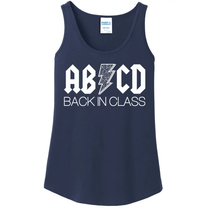 Funny Rocker ABCD Back In Class Back To School Ladies Essential Tank