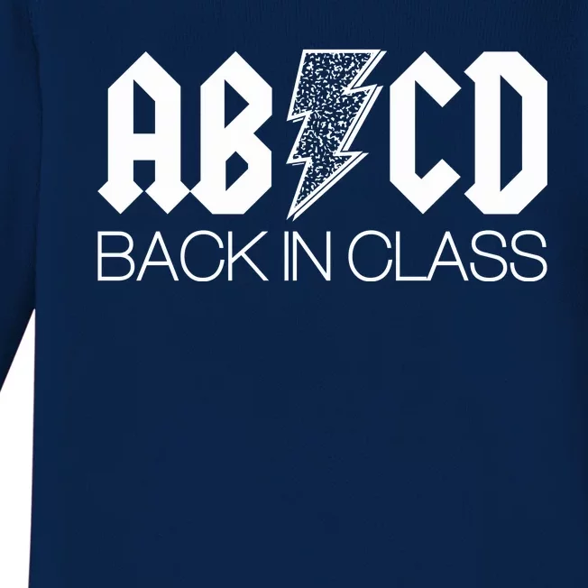 Funny Rocker ABCD Back In Class Back To School Baby Long Sleeve Bodysuit