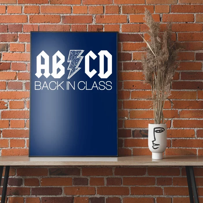 Funny Rocker ABCD Back In Class Back To School Poster