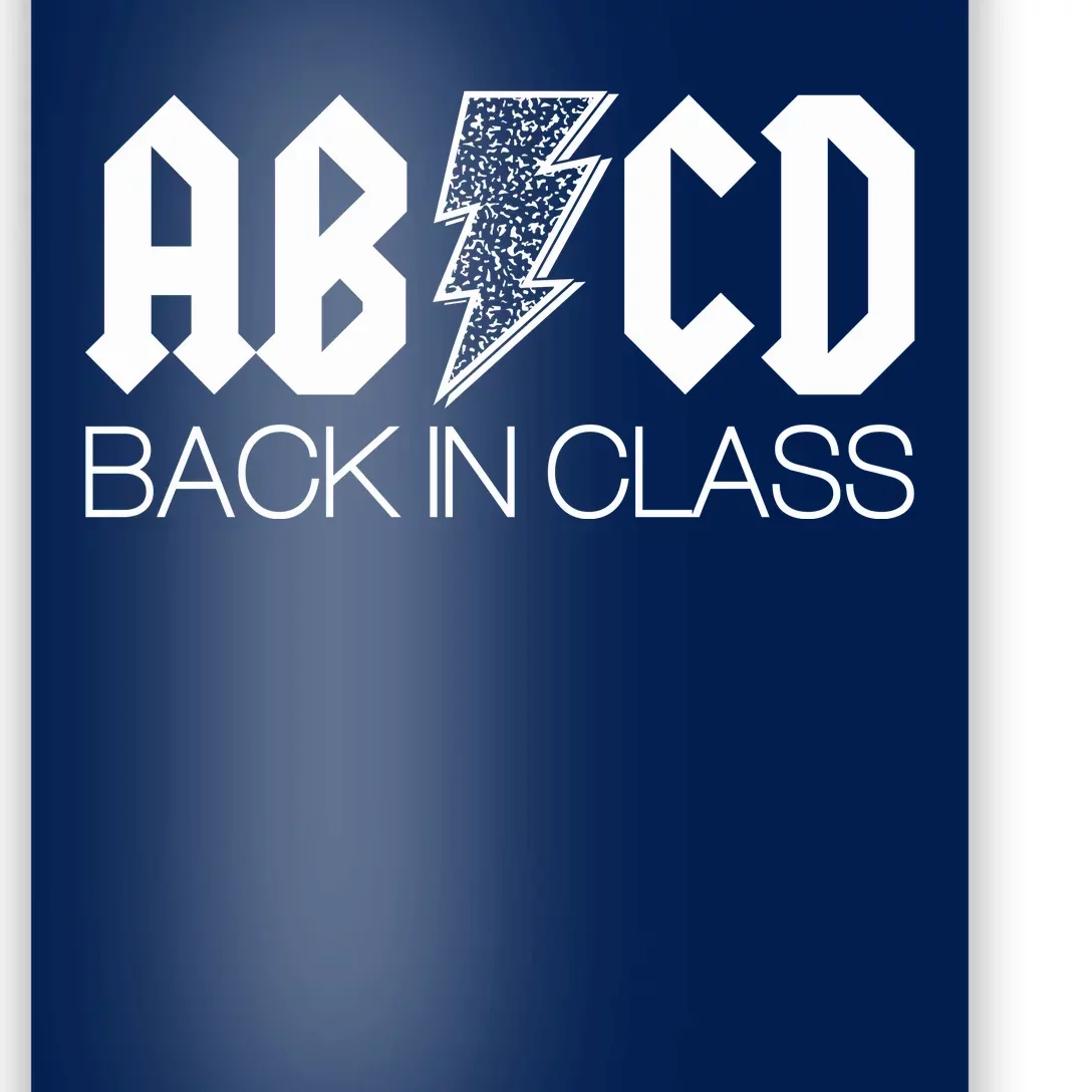 Funny Rocker ABCD Back In Class Back To School Poster