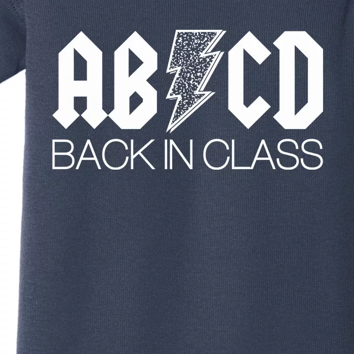 Funny Rocker ABCD Back In Class Back To School Baby Bodysuit