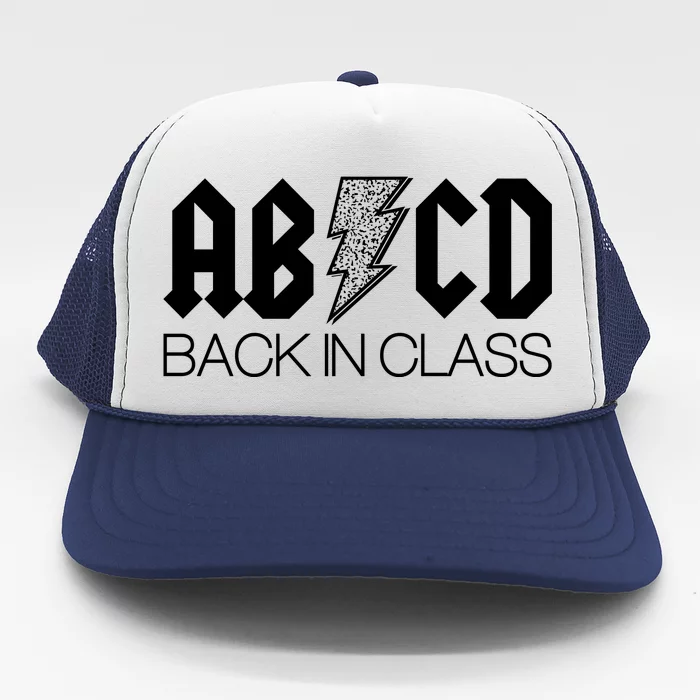 Funny Rocker ABCD Back In Class Back To School Trucker Hat