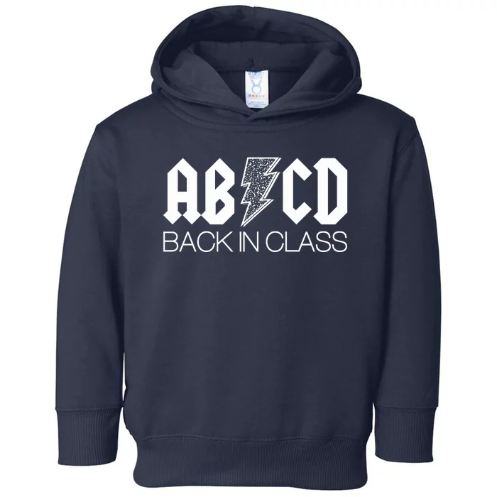 Funny Rocker ABCD Back In Class Back To School Toddler Hoodie