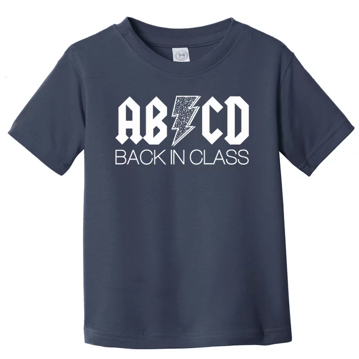 Funny Rocker ABCD Back In Class Back To School Toddler T-Shirt