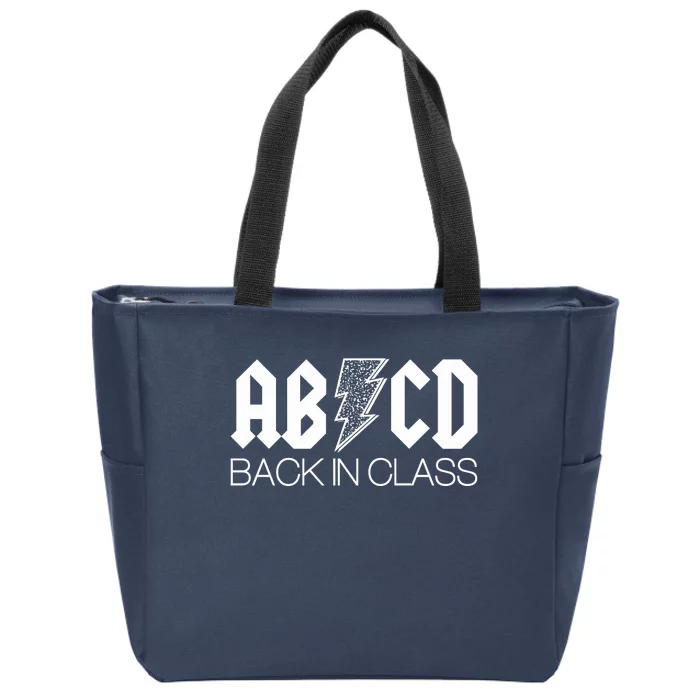 Funny Rocker ABCD Back In Class Back To School Zip Tote Bag