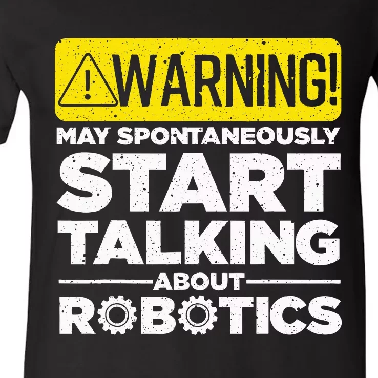 Funny Robotics Art Robotics Engineer Robots V-Neck T-Shirt