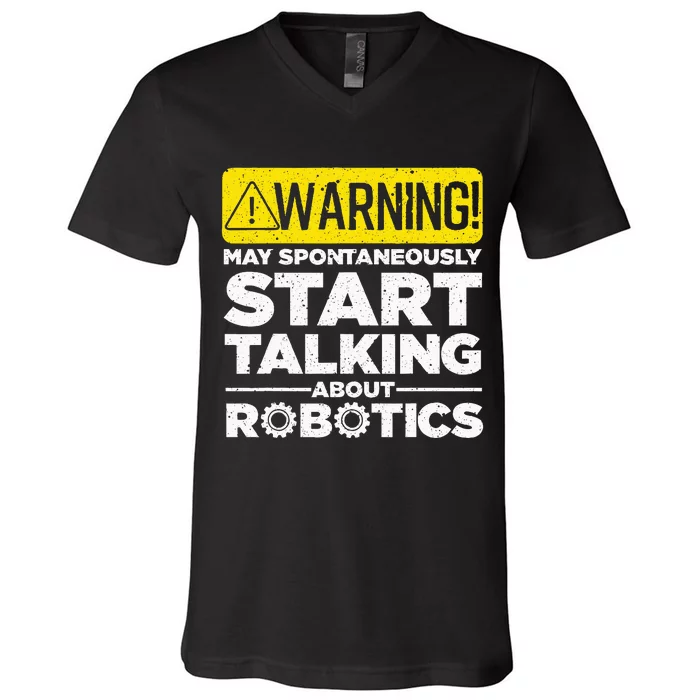 Funny Robotics Art Robotics Engineer Robots V-Neck T-Shirt