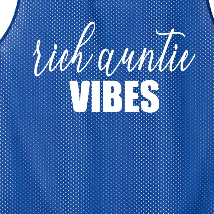 Funny Rich Auntie Vibes Quote Cool Best Aunty Humor Birthday Gift Mesh Reversible Basketball Jersey Tank