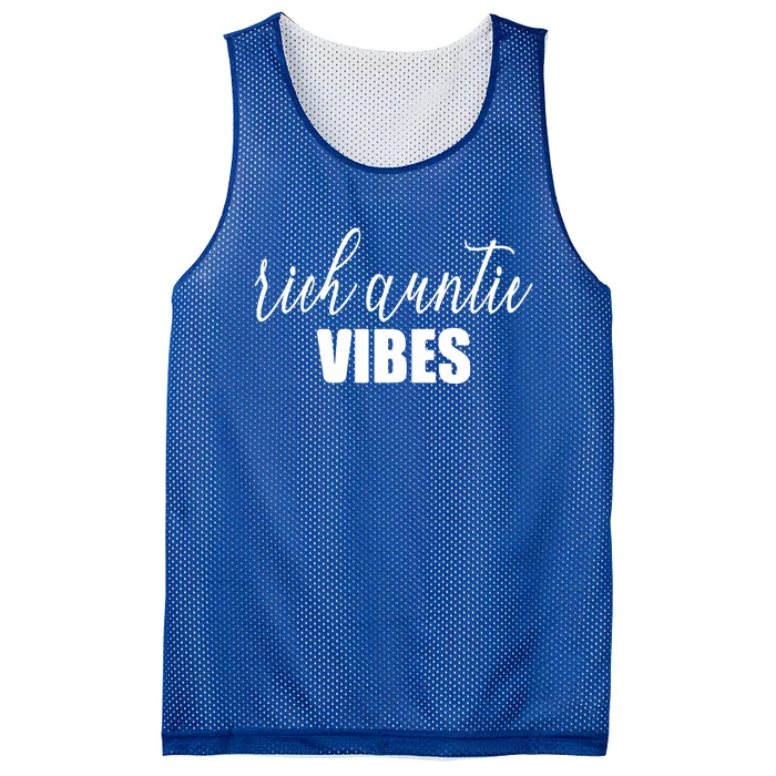 Funny Rich Auntie Vibes Quote Cool Best Aunty Humor Birthday Gift Mesh Reversible Basketball Jersey Tank