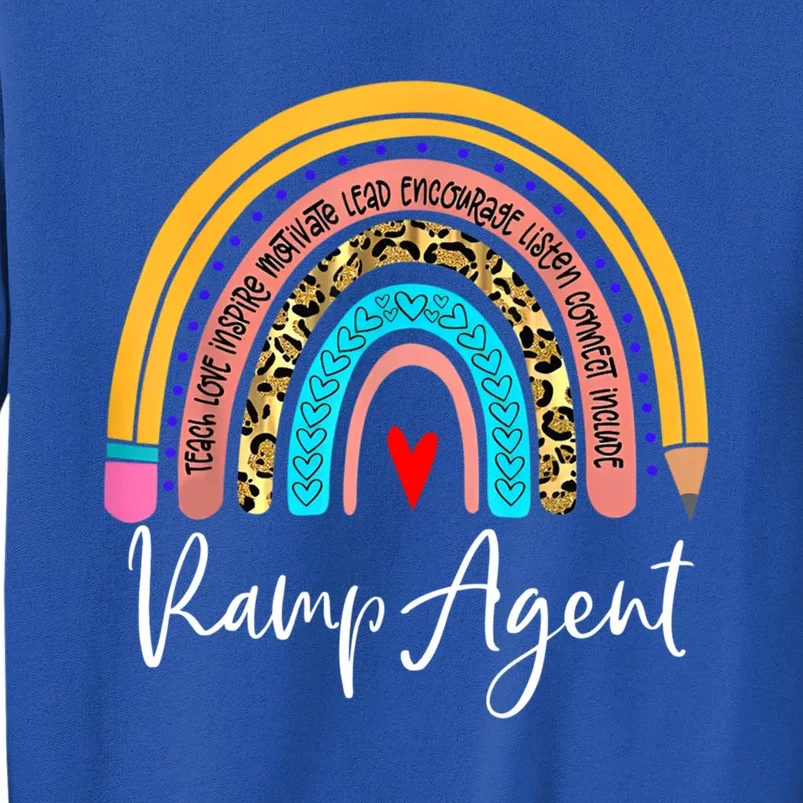 Funny Ramp Agent Rainbow Leopard Travel And Tourism Work Cool Gift Sweatshirt