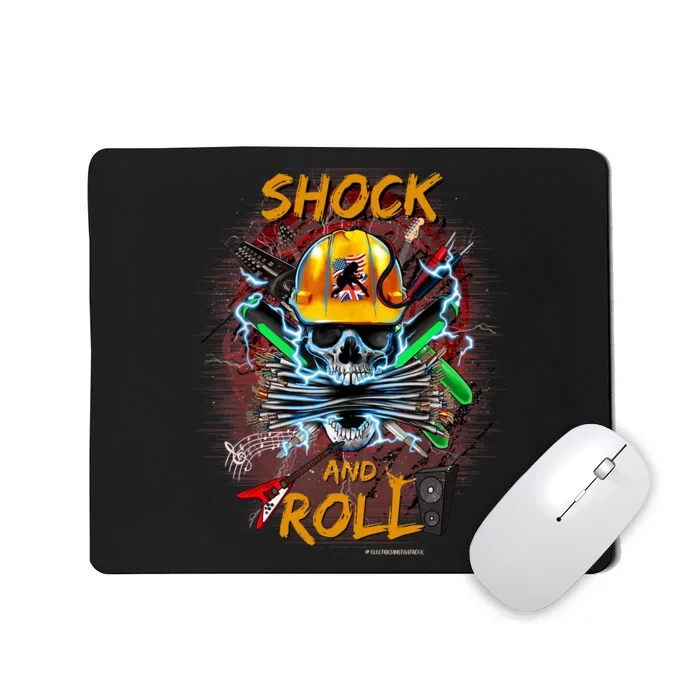 Funny Rock And Roll Electrical Engineer Lineman Electrician Mousepad