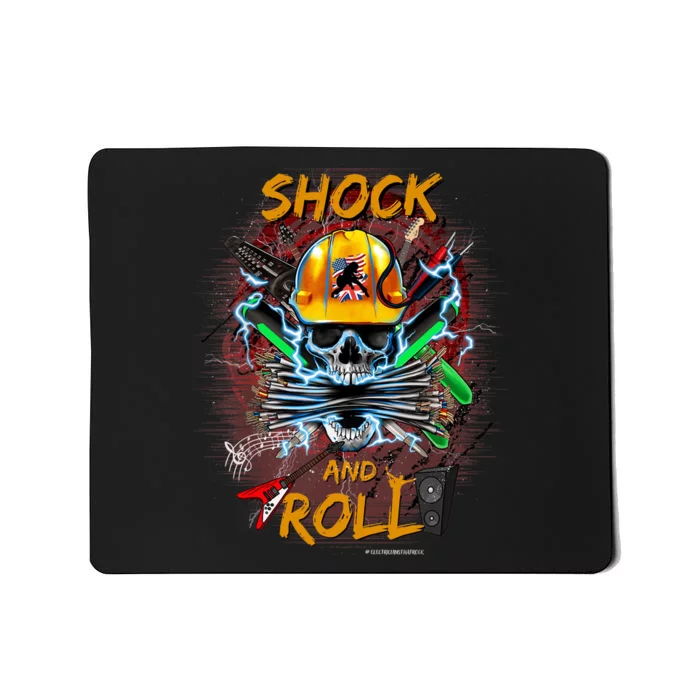 Funny Rock And Roll Electrical Engineer Lineman Electrician Mousepad