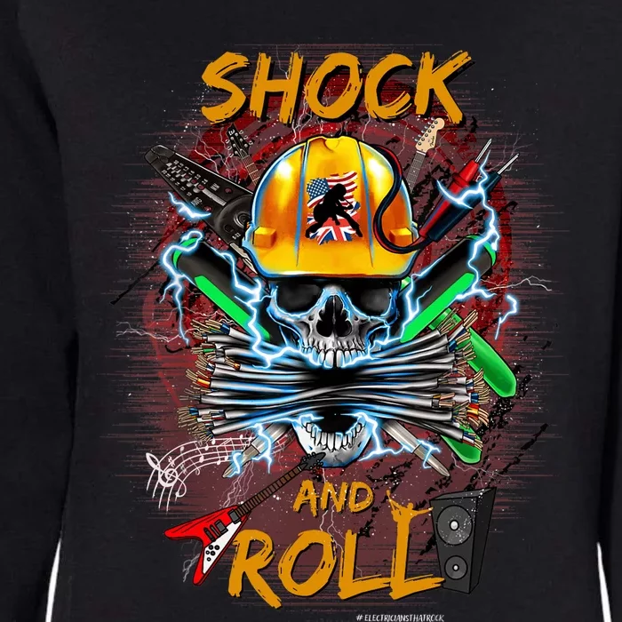 Funny Rock And Roll Electrical Engineer Lineman Electrician Womens California Wash Sweatshirt