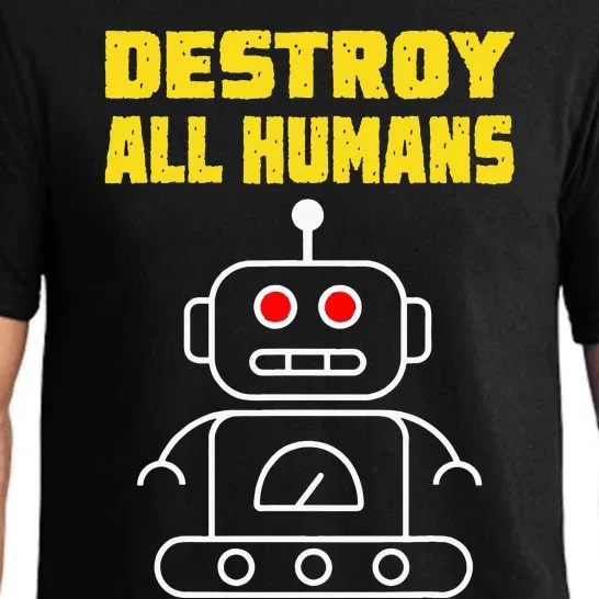 Funny Robot AI Destroy All Humans Esports Fighting Pajama Set