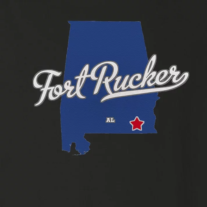 Fort Rucker Alabama AL Map Toddler Long Sleeve Shirt