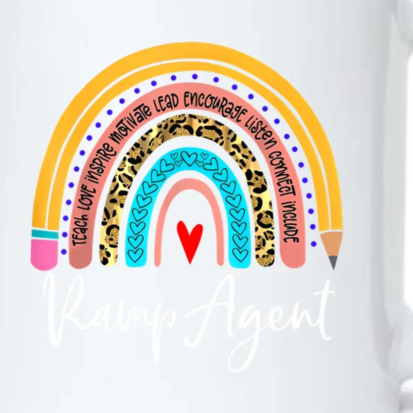 Funny Ramp Agent Rainbow Leopard Travel And Tourism Work Great Gift Black Color Changing Mug