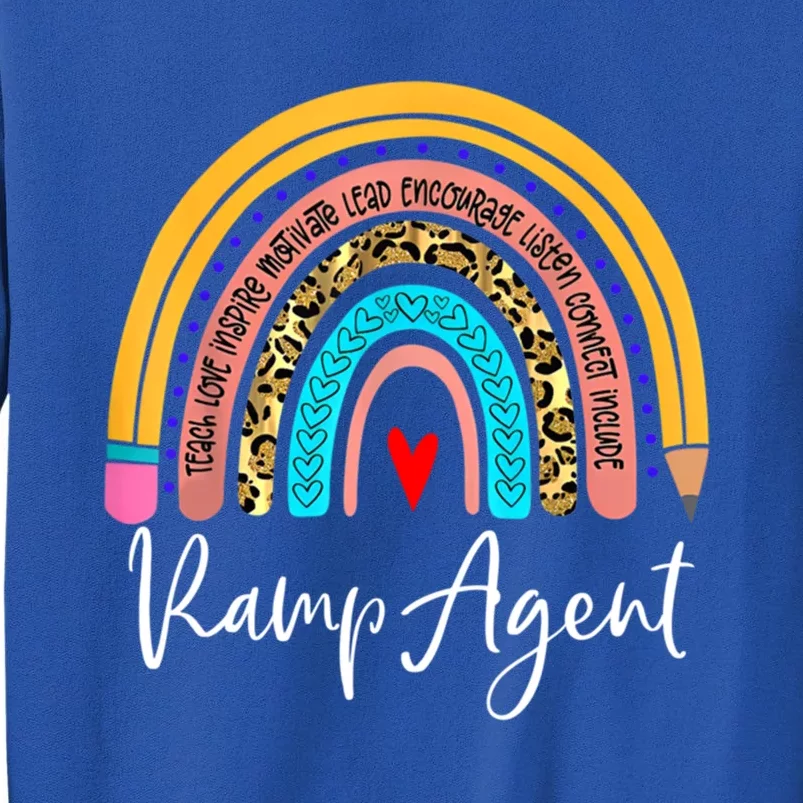 Funny Ramp Agent Rainbow Leopard Travel And Tourism Work Great Gift Tall Sweatshirt