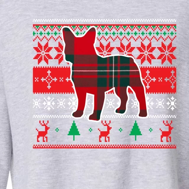 Frenchie Reindeer A Christmas Icon Great Gift Cropped Pullover Crew