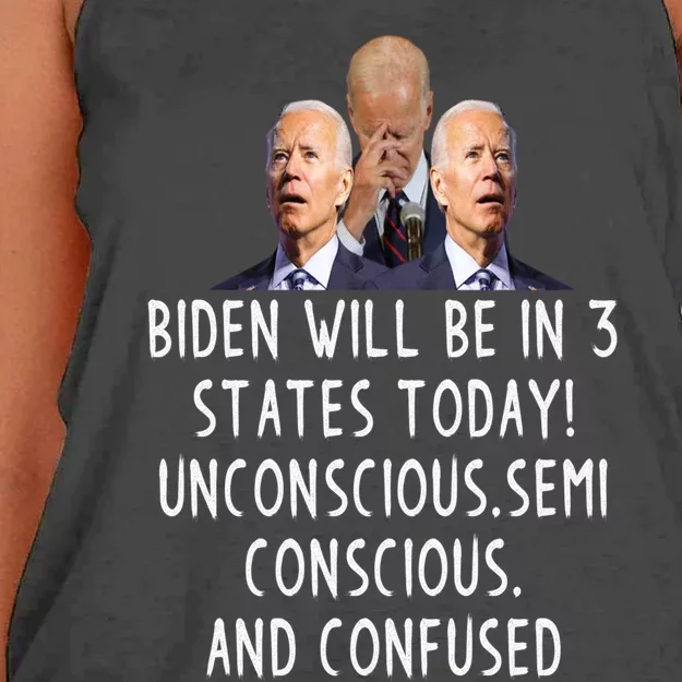 Funny Republican Anti Joe Biden Quote Anti Joe Biden Gift Women's Knotted Racerback Tank