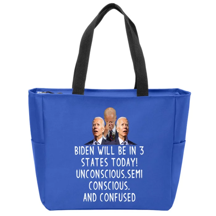 Funny Republican Anti Joe Biden Quote Anti Joe Biden Gift Zip Tote Bag