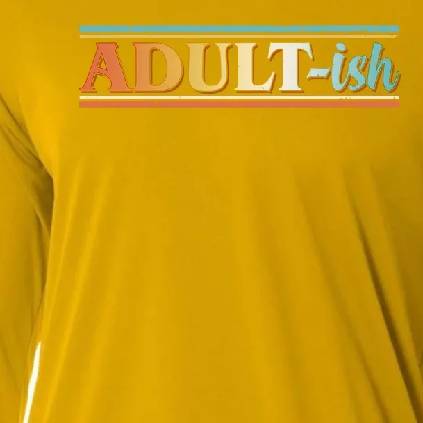 Funny Retro Adultish Cooling Performance Long Sleeve Crew