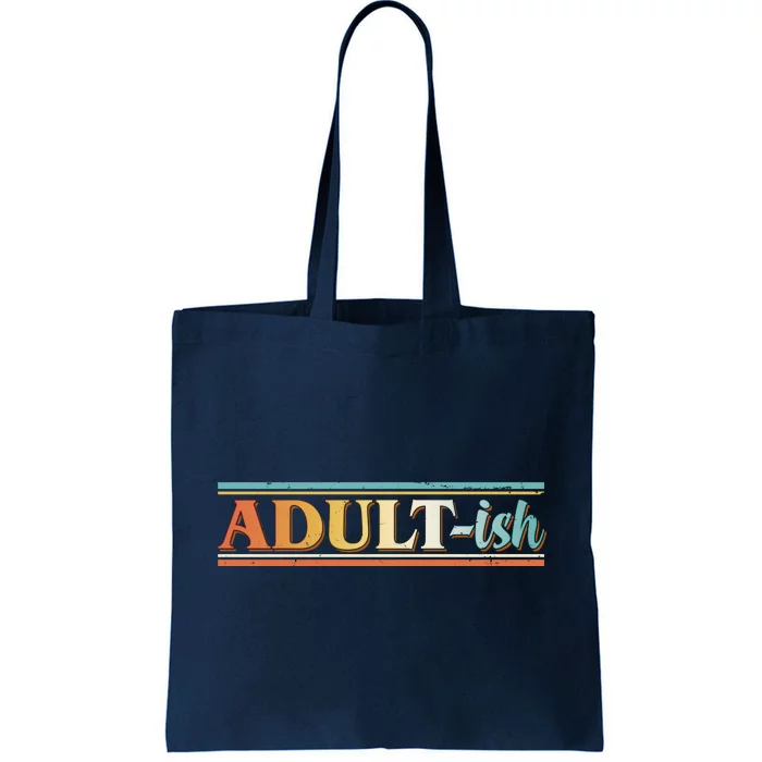 Funny Retro Adultish Tote Bag