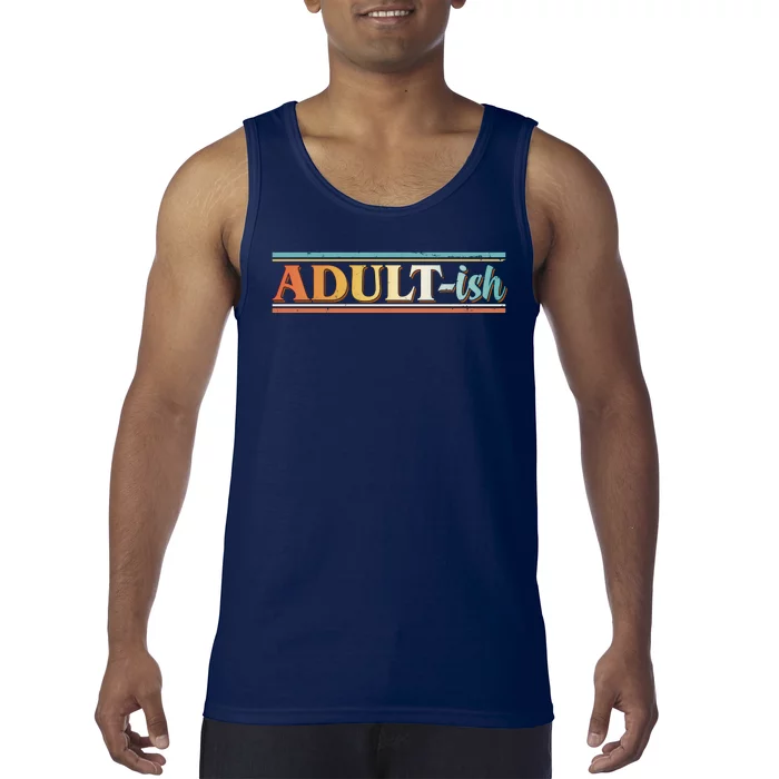 Funny Retro Adultish Tank Top