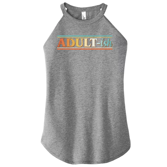 Funny Retro Adultish Women’s Perfect Tri Rocker Tank