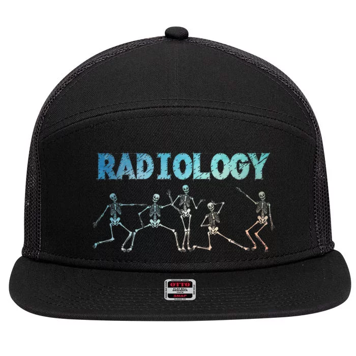 Funny Radiology Art For Rad Tech Radiologist Xray 7 Panel Mesh Trucker Snapback Hat