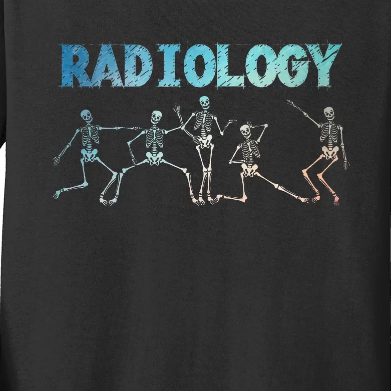 Funny Radiology Art For Rad Tech Radiologist Xray Kids Long Sleeve Shirt