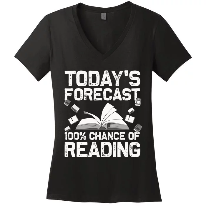 Funny Reading Art For Men Women Bookworm Reading Book Lovers Women's V-Neck T-Shirt