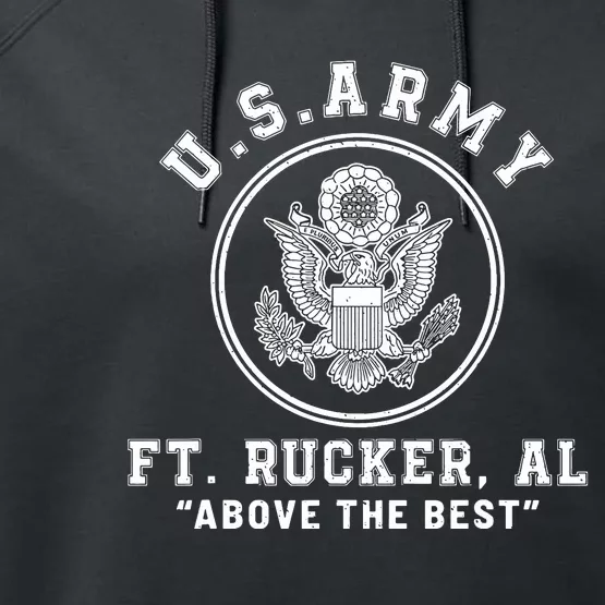 Fort Rucker Aviation Army Base Alabama Performance Fleece Hoodie