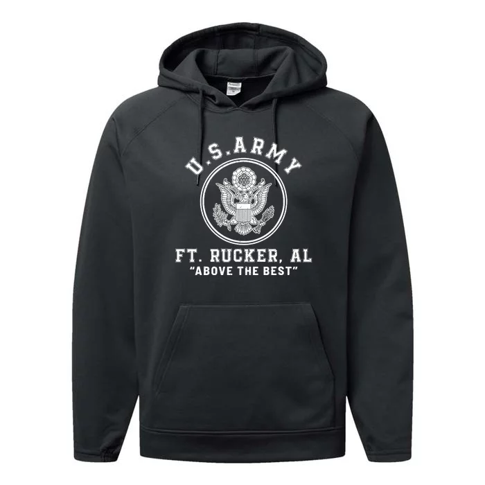 Fort Rucker Aviation Army Base Alabama Performance Fleece Hoodie