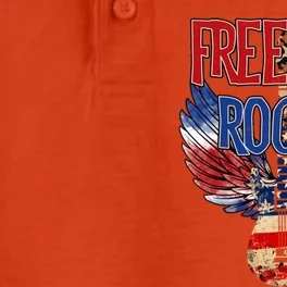 Freedom Rocks American Guitar Gift Dry Zone Grid Performance Polo