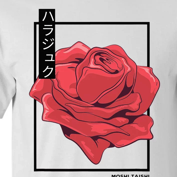 Floral Rose Art Japanese Flower Aesthetic Fashion Tall T-Shirt