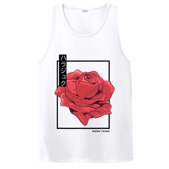 Floral Rose Art Japanese Flower Aesthetic Fashion Performance Tank