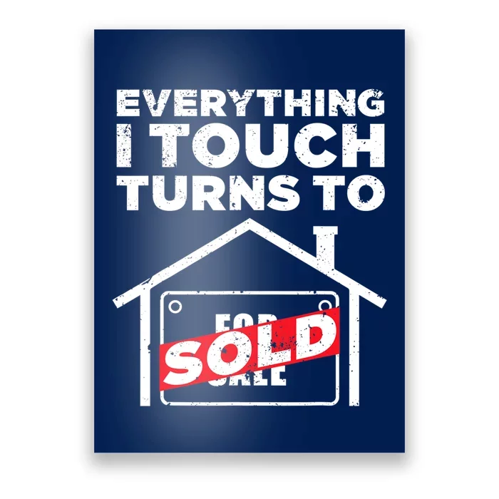 Funny Realtor Art Real Estate Agent Broker Design Poster