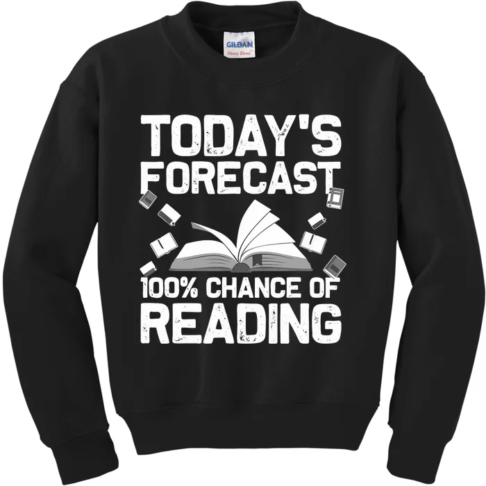 Funny Reading Art For  Wo Bookworm Reading Book Lovers Kids Sweatshirt