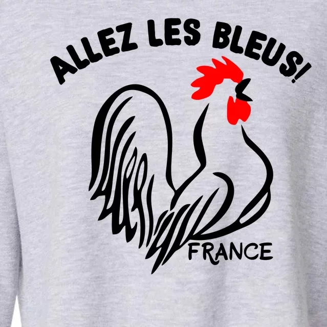 France Soccer Allez Les Bleus World Cropped Pullover Crew