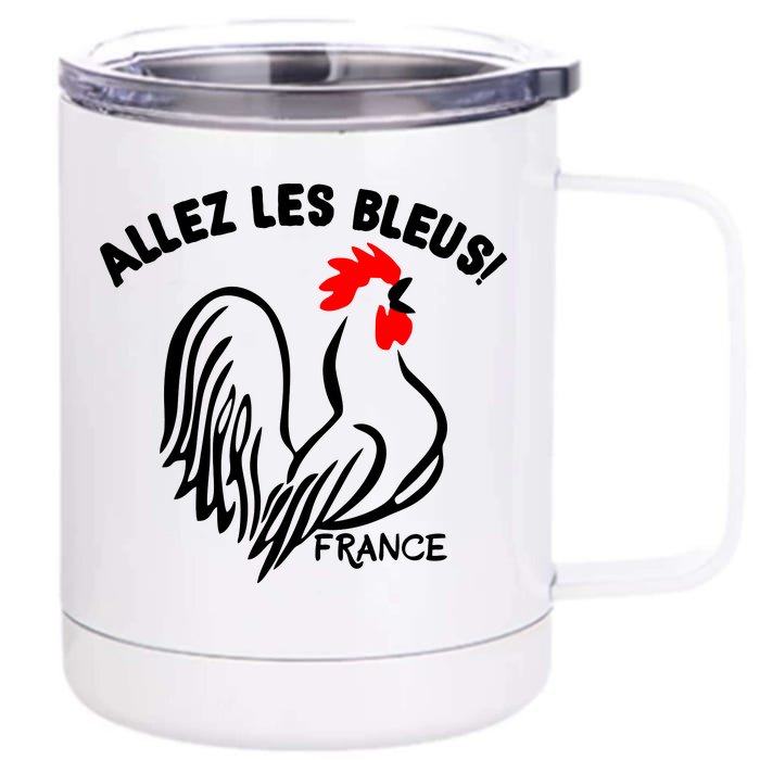 France Soccer Allez Les Bleus World Front & Back 12oz Stainless Steel Tumbler Cup