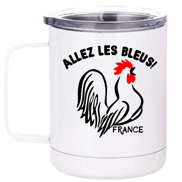 France Soccer Allez Les Bleus World Front & Back 12oz Stainless Steel Tumbler Cup