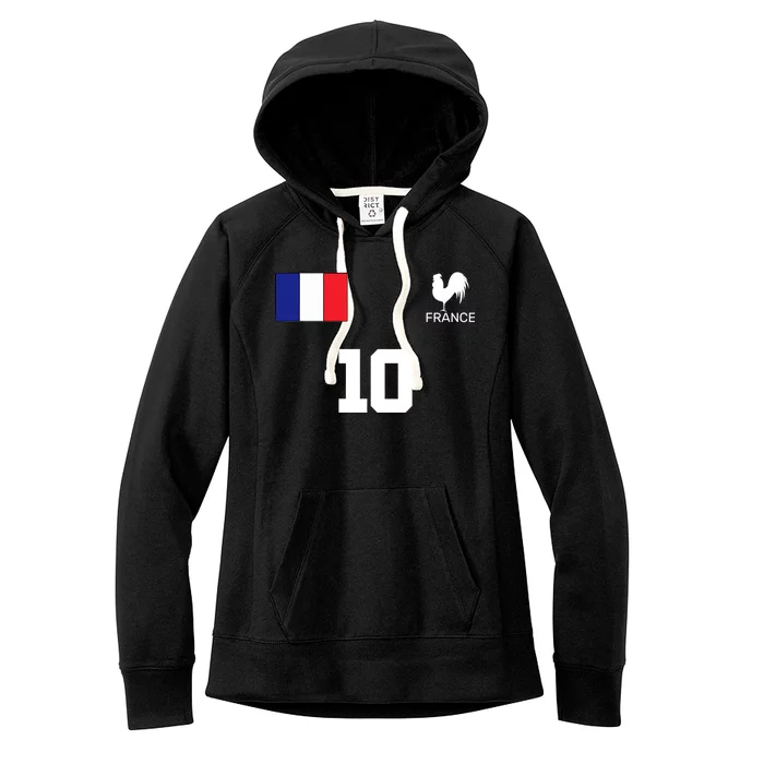 France Soccer Jersey Women's Fleece Hoodie