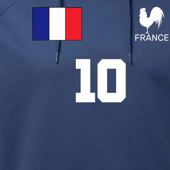 France Soccer Jersey Performance Fleece Hoodie